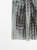 Printed midi skirt with gathered detail