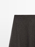 Gingham flared midi skirt