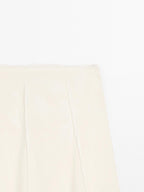 Cotton blend midi skirt with seam details