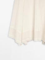 Cotton blend midi skirt with seam details