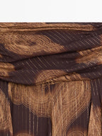 Flowing paisley print midi skirt