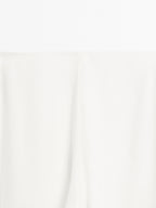 Flared linen blend skirt with seam details