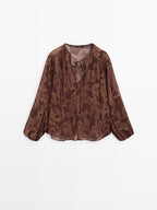 Flowing paisley print blouse