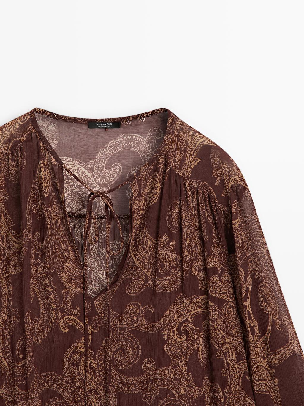Flowing paisley print blouse