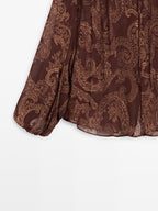 Flowing paisley print blouse