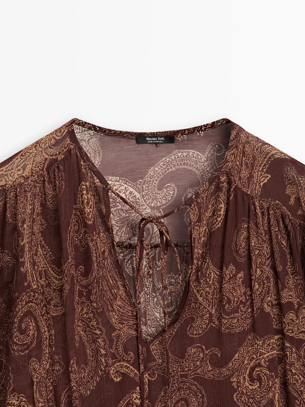 Flowing paisley print blouse
