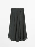 Long flowing skirt with ruffles