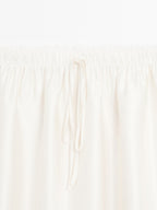 Contrast lace-trimmed skirt