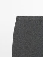 Wool blend mini skirt