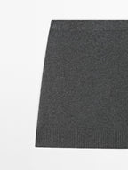 Wool blend mini skirt