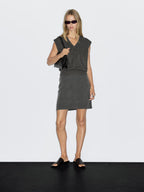 Wool blend mini skirt