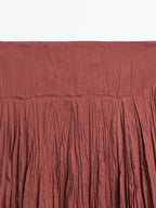 Long 100% cotton pleated skirt