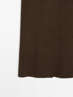 Double-faced midi skirt