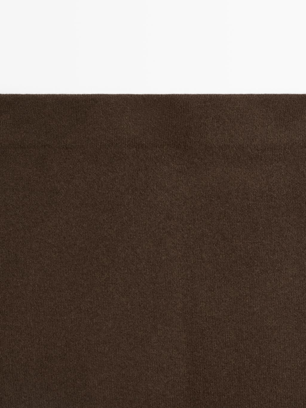 Double-faced midi skirt