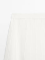 Flared midi skirt with seam details