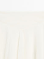 Midi skirt with yoke and flounce