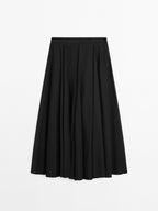 100% cotton flared skirt