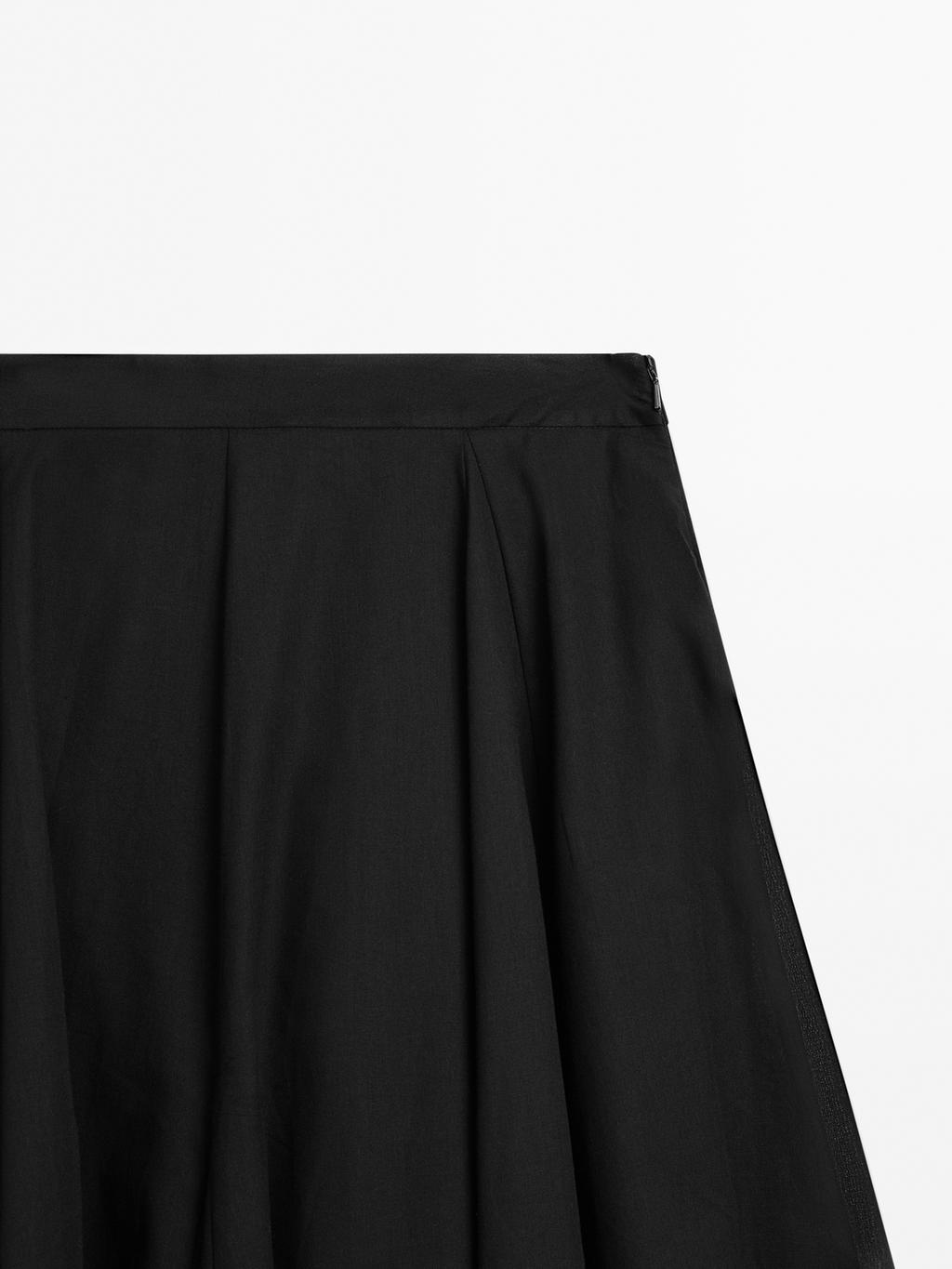 100% cotton flared skirt