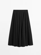 100% cotton flared skirt