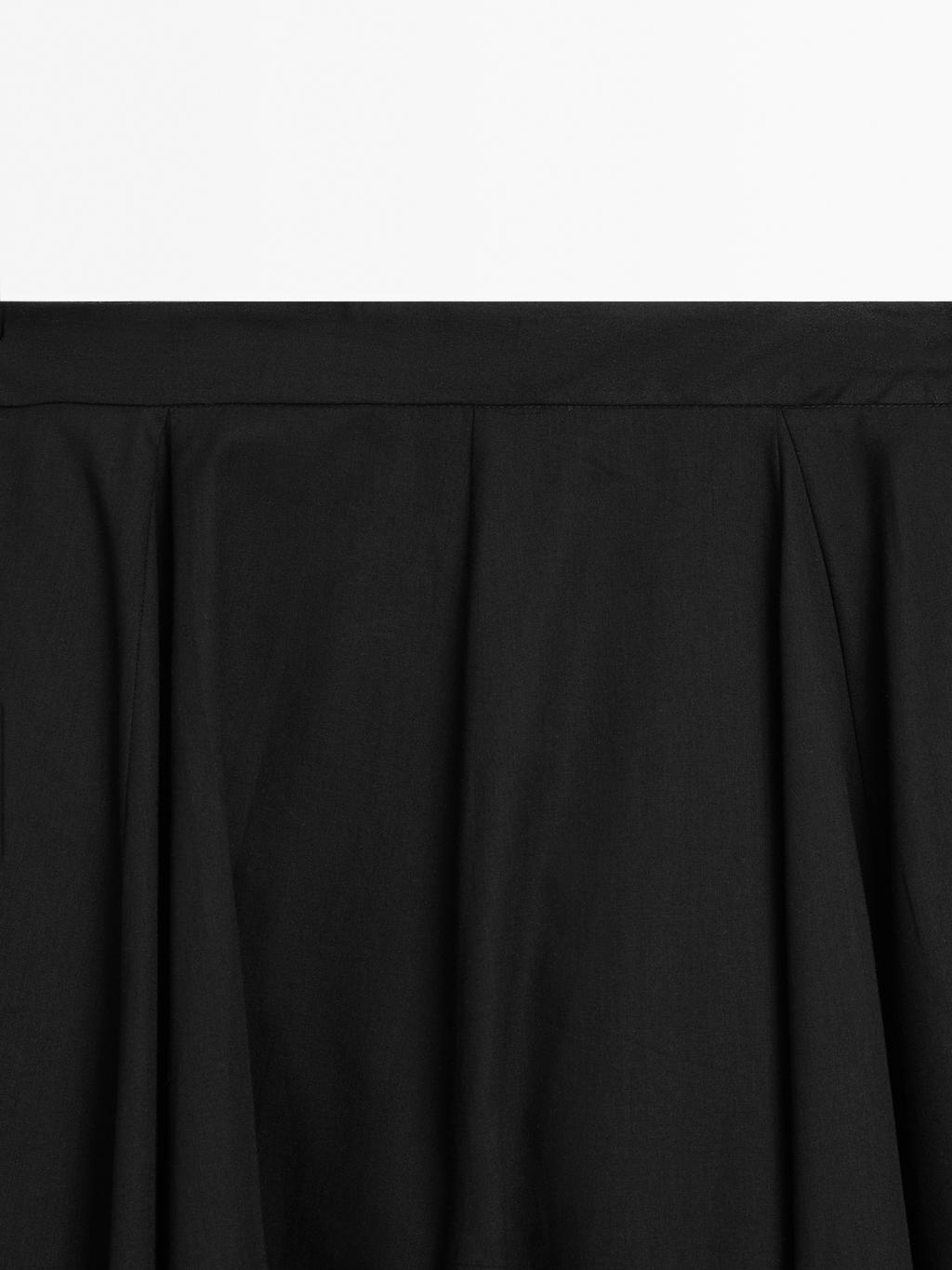 100% cotton flared skirt