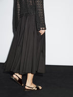 100% cotton flared skirt