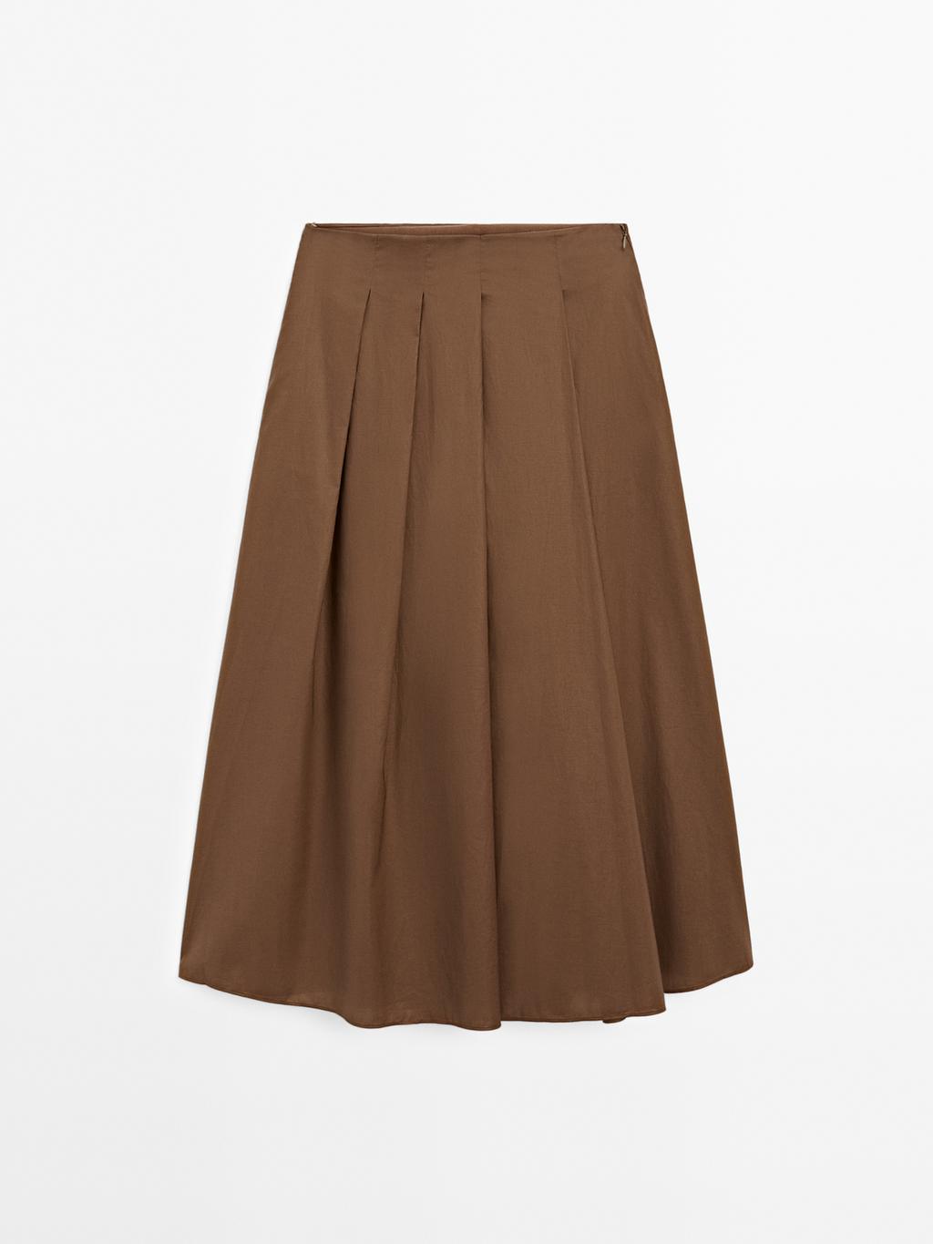 Long box pleat skirt