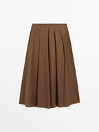Long box pleat skirt