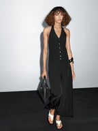 Flowing midi skirt with box pleats