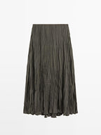 Long flowing pleated skirt
