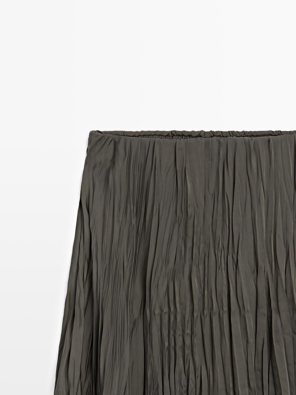 Long flowing pleated skirt