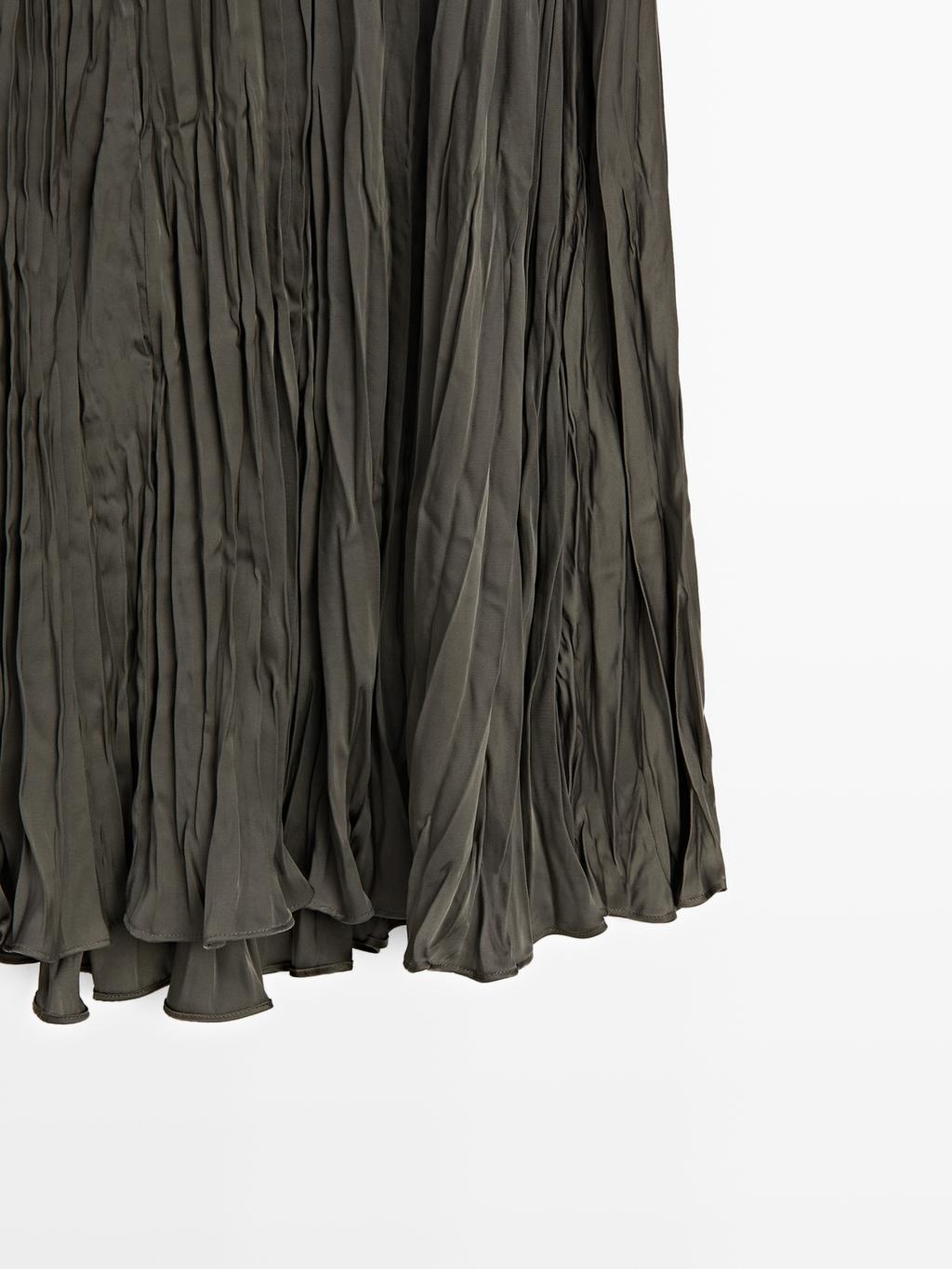 Long flowing pleated skirt