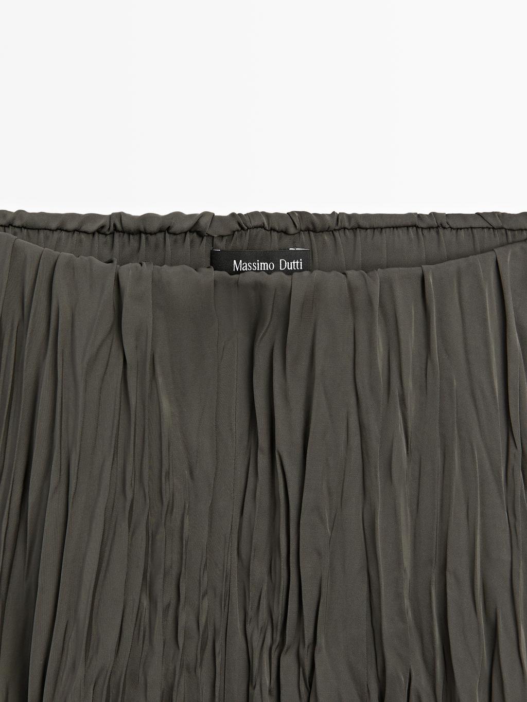 Long flowing pleated skirt