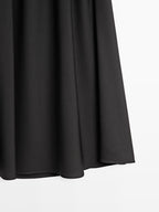 Flared midi skirt with elasticated waistband