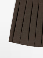 Short box pleat sash skirt