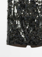 Midi skirt with sequins