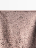 Short matte sequinned skirt