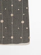 Midi skirt with floral embroidery