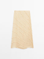 Midi skirt with patchwork detail