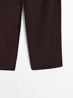 Sheepskin leather trousers with nappa finish