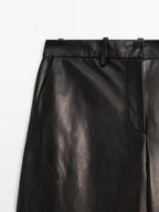 Wide-leg nappa leather trousers - LIMITED