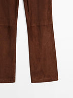 Suede leather trousers