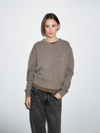 100% wool V-neck knit sweater