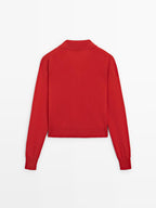 100% wool knit cardigan