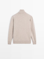 Knit 100% cashmere turtleneck sweater