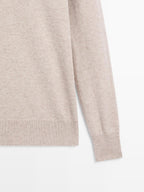 Knit 100% cashmere turtleneck sweater