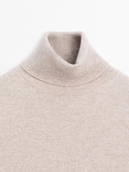 Knit 100% cashmere turtleneck sweater