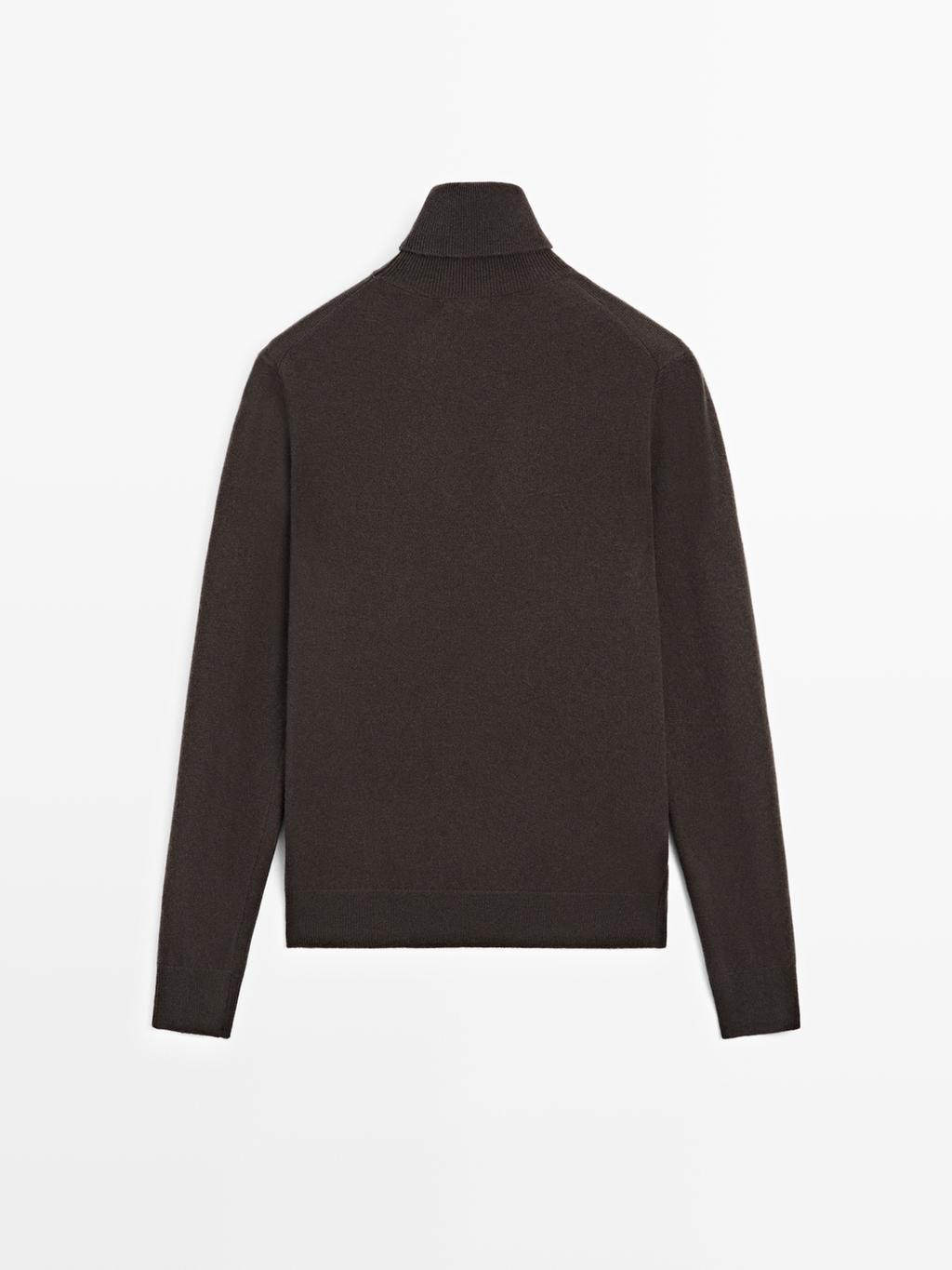 Wool blend high neck sweater