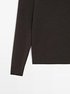 Wool blend high neck sweater