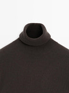 Wool blend high neck sweater