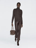 Wool blend high neck sweater